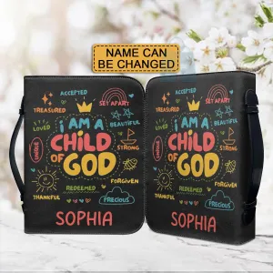 Christianartbag Bible Cover, I Am Child Of GOD Bible Cover, Personalized Bible Cover, Bible Cover For Children, Christian Gifts, CAB02060124.