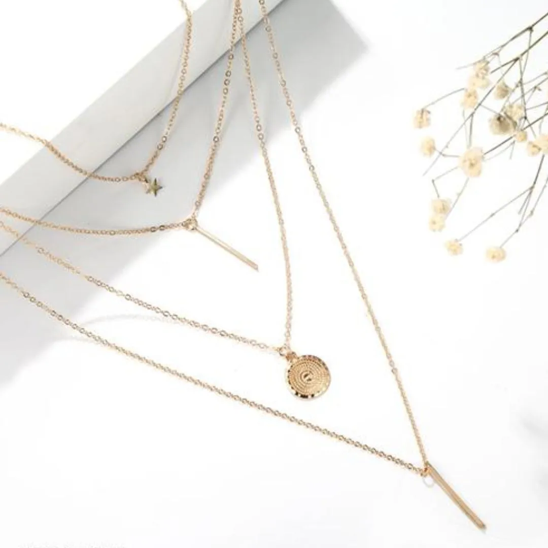 Golden Multi Layered Pendant