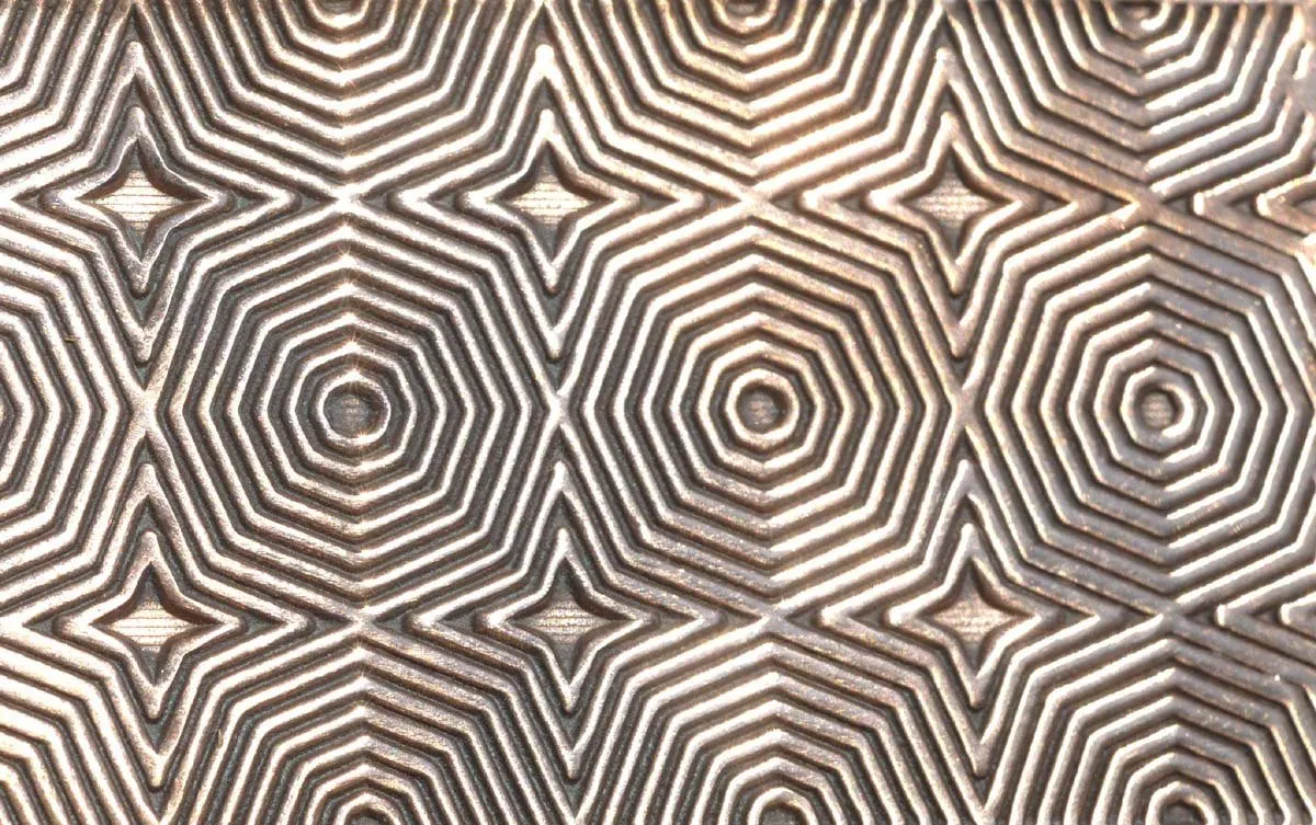 Textured Metal Sheet Hexagon Octagon Pattern