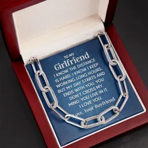The distance is hard-Forever Linked Necklace for Girlfriend